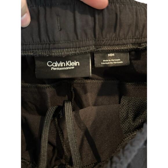 Calvin Klein Performance Men’s Joggers Black Logo Trim Lightweight Pants Size M - Picture 7 of 8